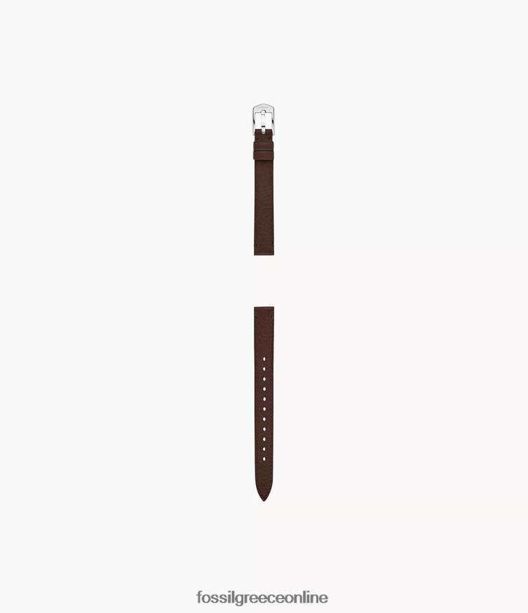 Fossil γυναίκες Δερμάτινο λουράκι 12mm litehide FVT06R124 αξεσουάρ σκούρο καφέ