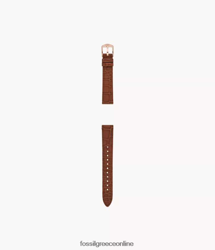 Fossil γυναίκες Δερμάτινο λουράκι 16mm litehide FVT06R138 αξεσουάρ καφέ κρόκο