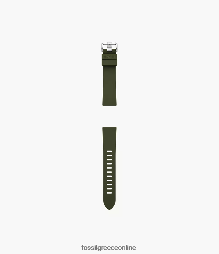 Fossil γυναίκες Λουράκι σιλικόνης 20mm FVT06R154 αξεσουάρ πράσινος