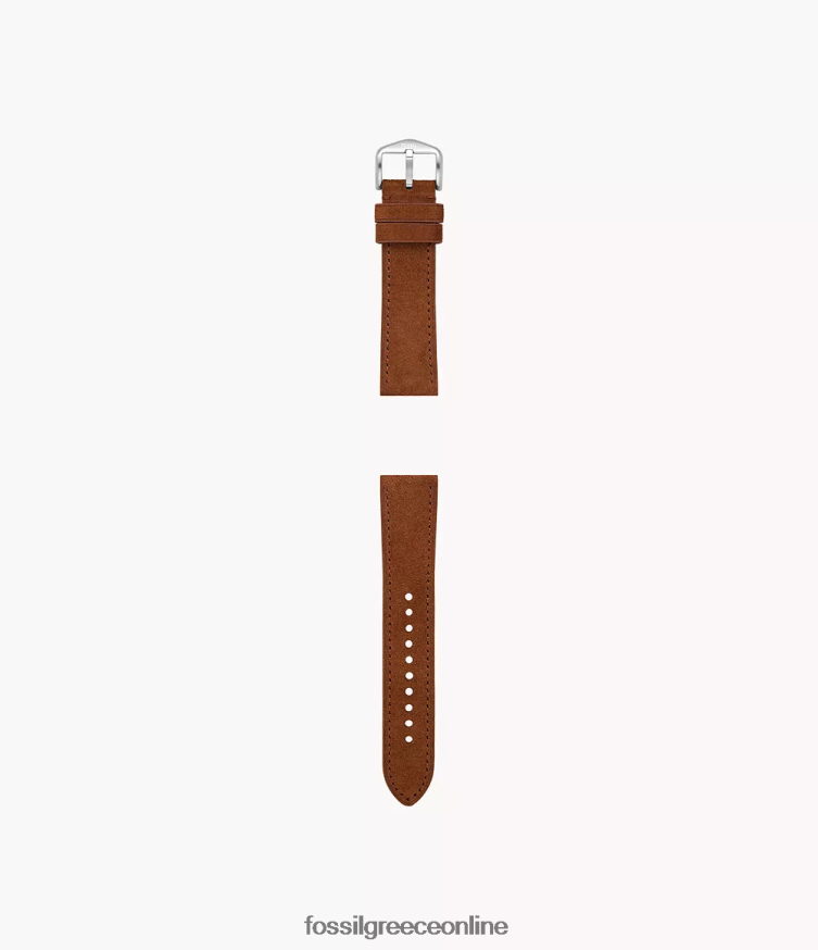 Fossil γυναίκες Δερμάτινο λουράκι 22mm FVT06R162 αξεσουάρ μέτριο καφέ