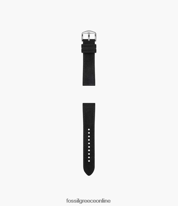 Fossil γυναίκες Δερμάτινο λουράκι 22mm FVT06R163 αξεσουάρ μαύρος