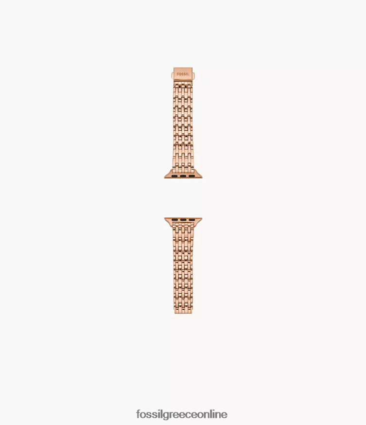 Fossil γυναίκες Λωρίδα από ανοξείδωτο ατσάλι 38mm/40mm/41mm για ρολόι Apple FVT06R169 αξεσουάρ ροζ χρυσός τόνος