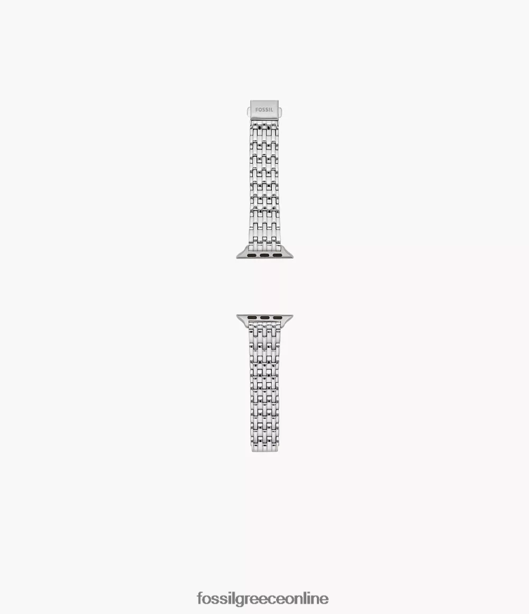 Fossil γυναίκες Λωρίδα από ανοξείδωτο ατσάλι 38mm/40mm/41mm για ρολόι Apple FVT06R170 αξεσουάρ ασήμι