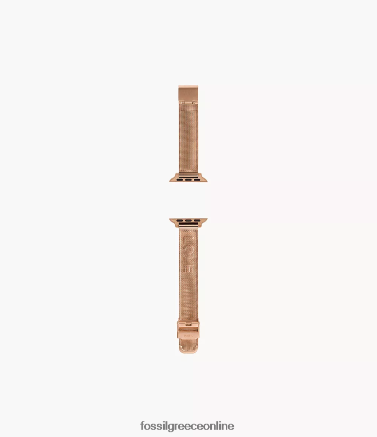 Fossil γυναίκες Διχτυωτή ταινία 38mm/40mm/41mm από ανοξείδωτο χάλυβα για ρολόι Apple FVT06R257 αξεσουάρ ροζ χρυσός τόνος