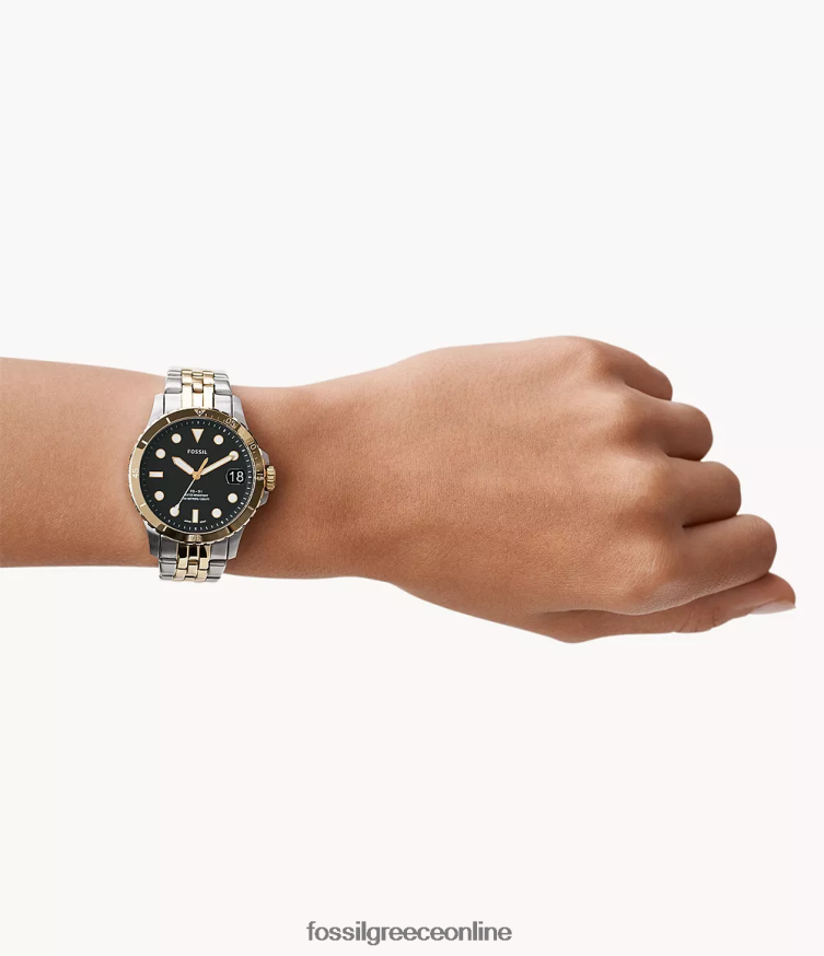 Fossil γυναίκες fb-01 ρολόι από ανοξείδωτο ατσάλι με τρία χέρια FVT06R29 παρακολουθώ διχρωμία