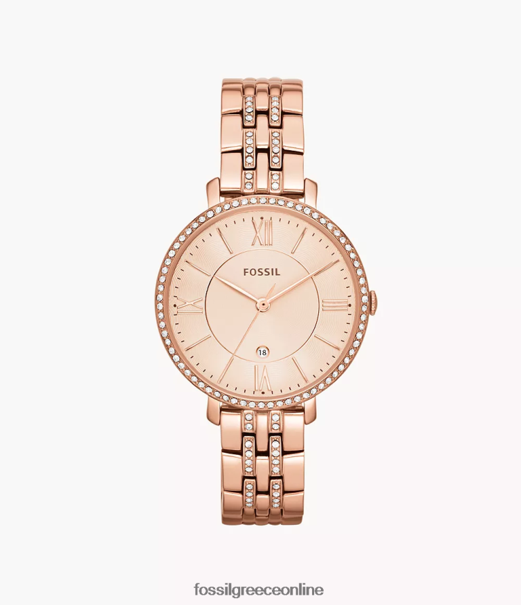 Fossil γυναίκες ρολόι jacqueline από ανοξείδωτο ατσάλι FVT06R111 παρακολουθώ ροζ τόνος