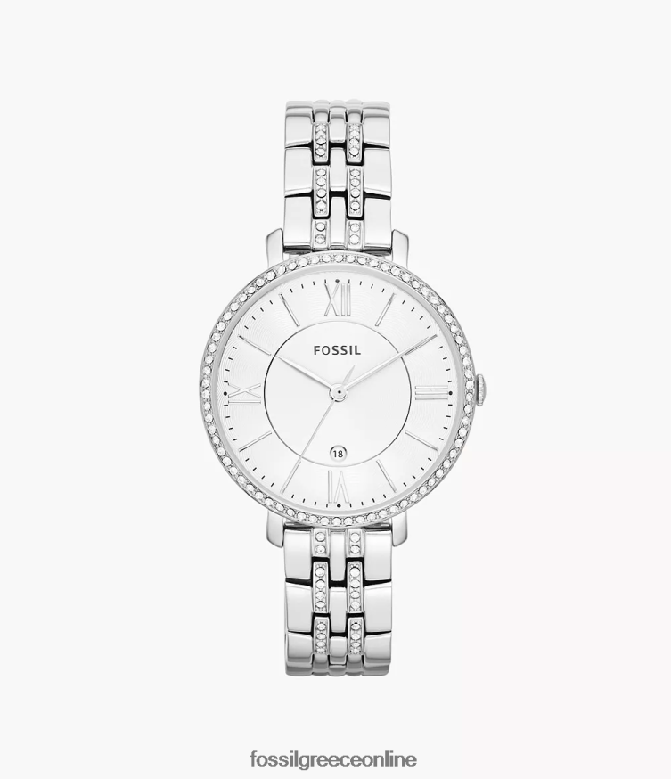 Fossil γυναίκες ρολόι jacqueline από ανοξείδωτο ατσάλι FVT06R71 παρακολουθώ ασήμι