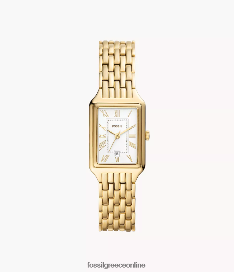 Fossil γυναίκες Ρολόι από ανοξείδωτο ατσάλι με τρία χέρια raquel FVT06R38 παρακολουθώ χρυσός τόνος