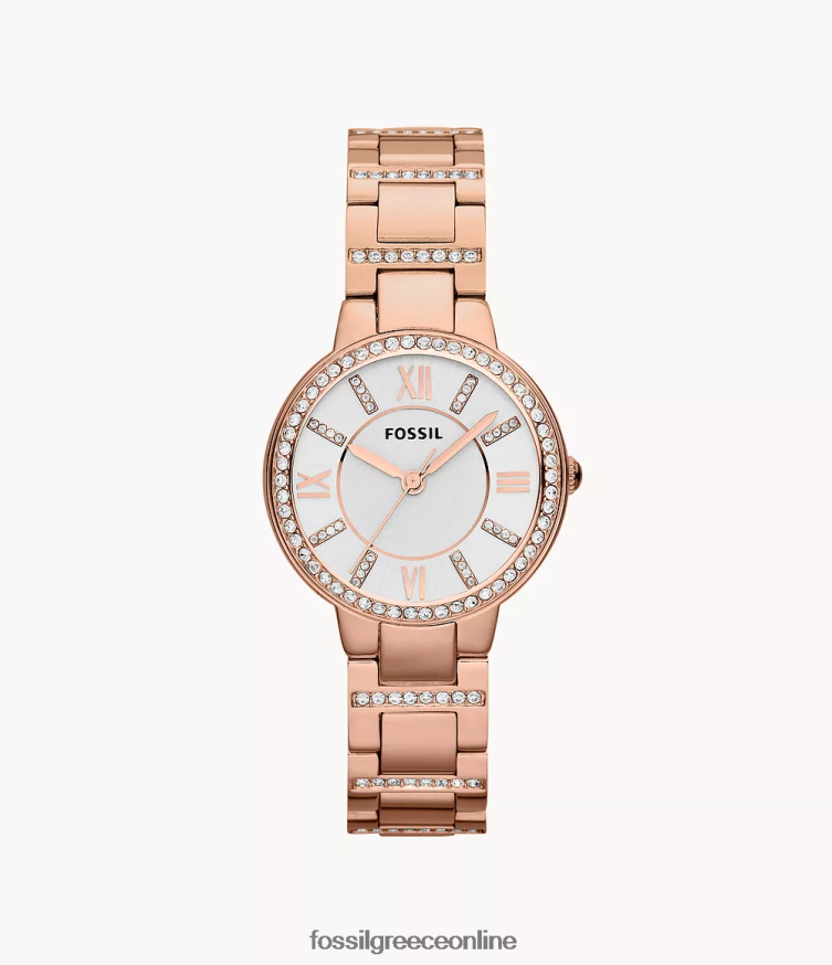Fossil γυναίκες ρολόι virginia από ανοξείδωτο ατσάλι FVT06R118 παρακολουθώ ροζ τόνος