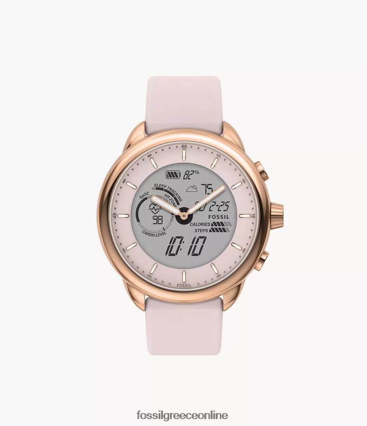 Fossil γυναίκες Gen 6 Wellness Edition υβριδικό smartwatch σιλικόνη FVT06R11 παρακολουθώ κοκκινίζω