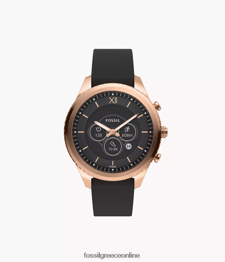 Fossil γυναίκες δερμάτινο υβριδικό smartwatch stella gen 6 FVT06R18 παρακολουθώ μαύρος
