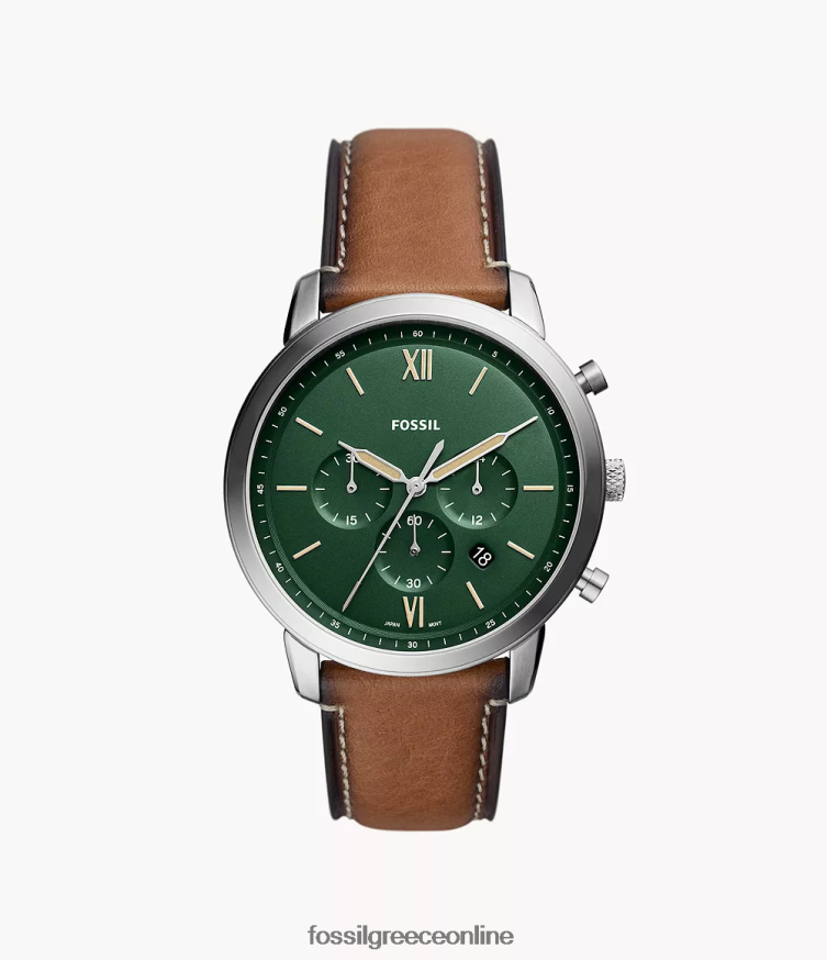 Fossil άνδρες δερμάτινο ρολόι neutra χρονογράφος litehide FVT06R1410 παρακολουθώ βυρσοδέψω