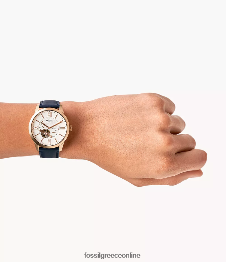 Fossil άνδρες townsman αυτόματο δερμάτινο ρολόι FVT06R1437 παρακολουθώ ΠΟΛΕΜΙΚΟ ΝΑΥΤΙΚΟ