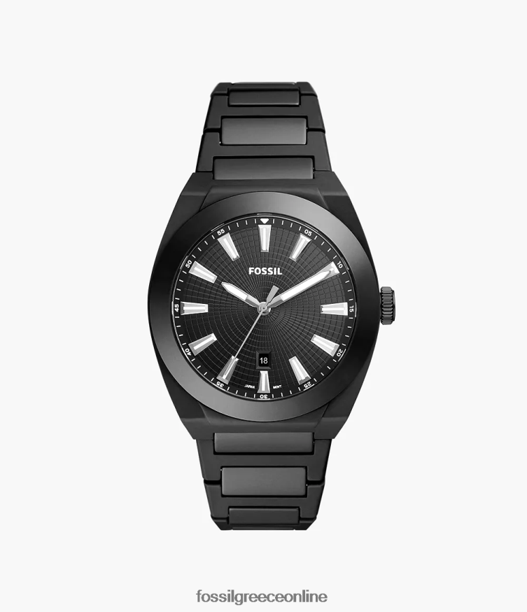 Fossil άνδρες Κεραμικό ρολόι everett με τρία χέρια FVT06R1600 παρακολουθώ μαύρος