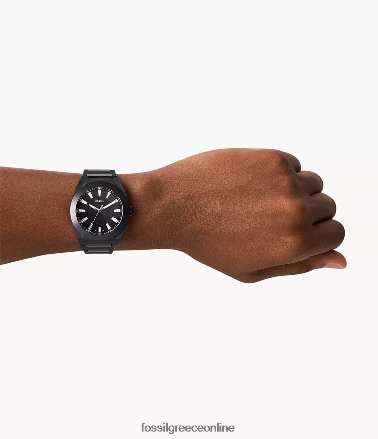 Fossil άνδρες Κεραμικό ρολόι everett με τρία χέρια FVT06R1600 παρακολουθώ μαύρος