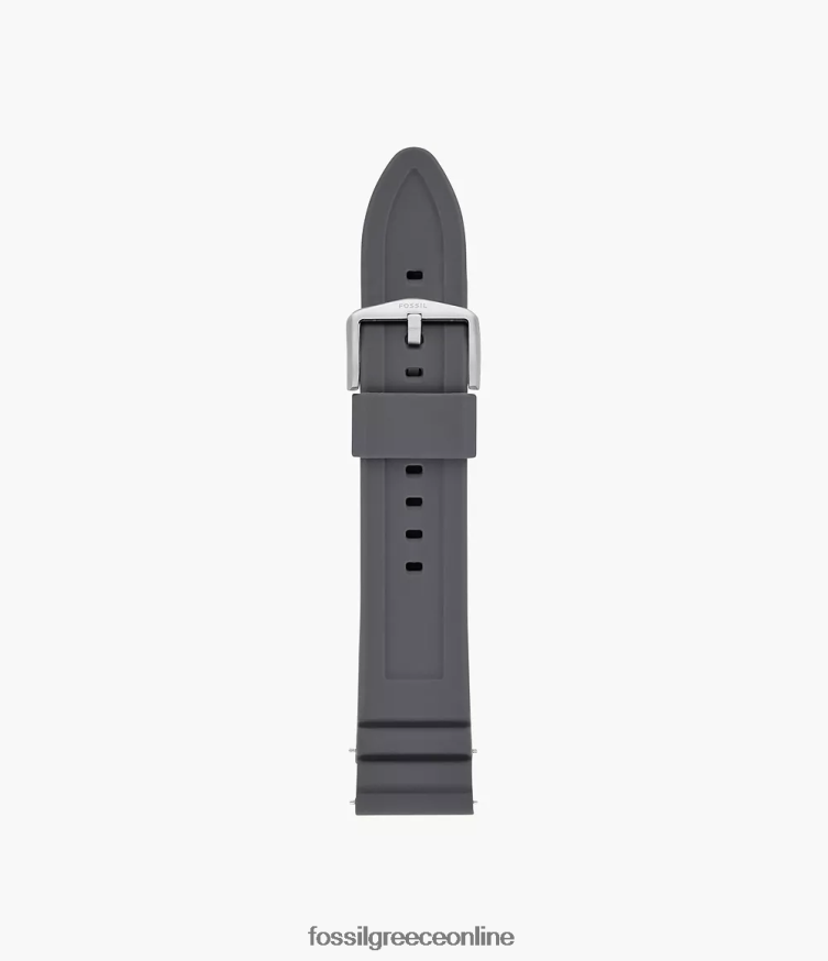 Fossil άνδρες Λουράκι ρολογιού σιλικόνης 22mm FVT06R1465 αξεσουάρ γκρί