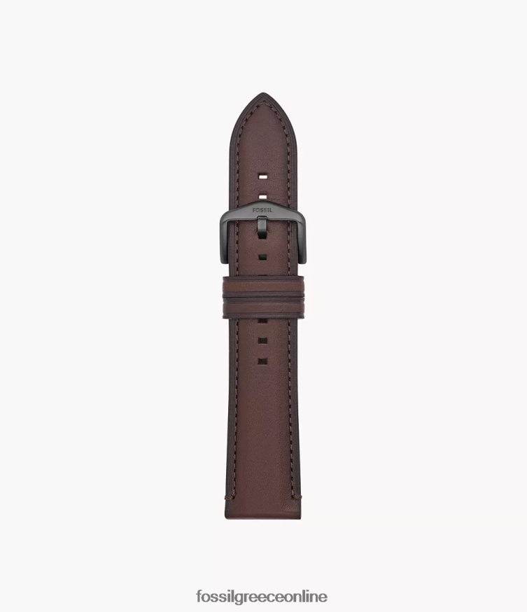 Fossil άνδρες Δερμάτινο λουράκι 22mm litehide FVT06R1475 αξεσουάρ σκούρο καφέ