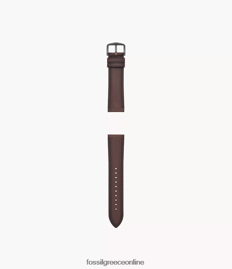 Fossil άνδρες Δερμάτινο λουράκι 22mm litehide FVT06R1475 αξεσουάρ σκούρο καφέ