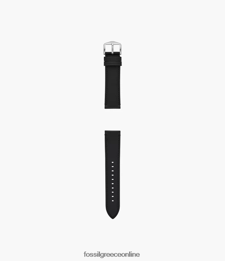 Fossil άνδρες Δερμάτινο λουράκι 22mm litehide FVT06R1478 αξεσουάρ μαύρος