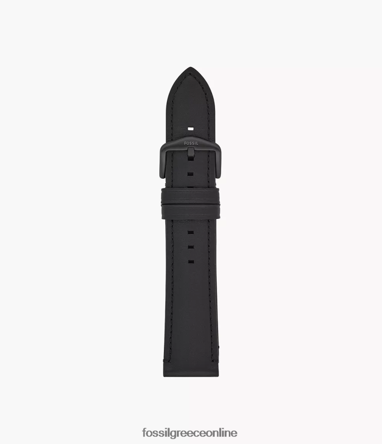 Fossil άνδρες Δερμάτινο λουράκι 22mm litehide FVT06R1481 αξεσουάρ μαύρος