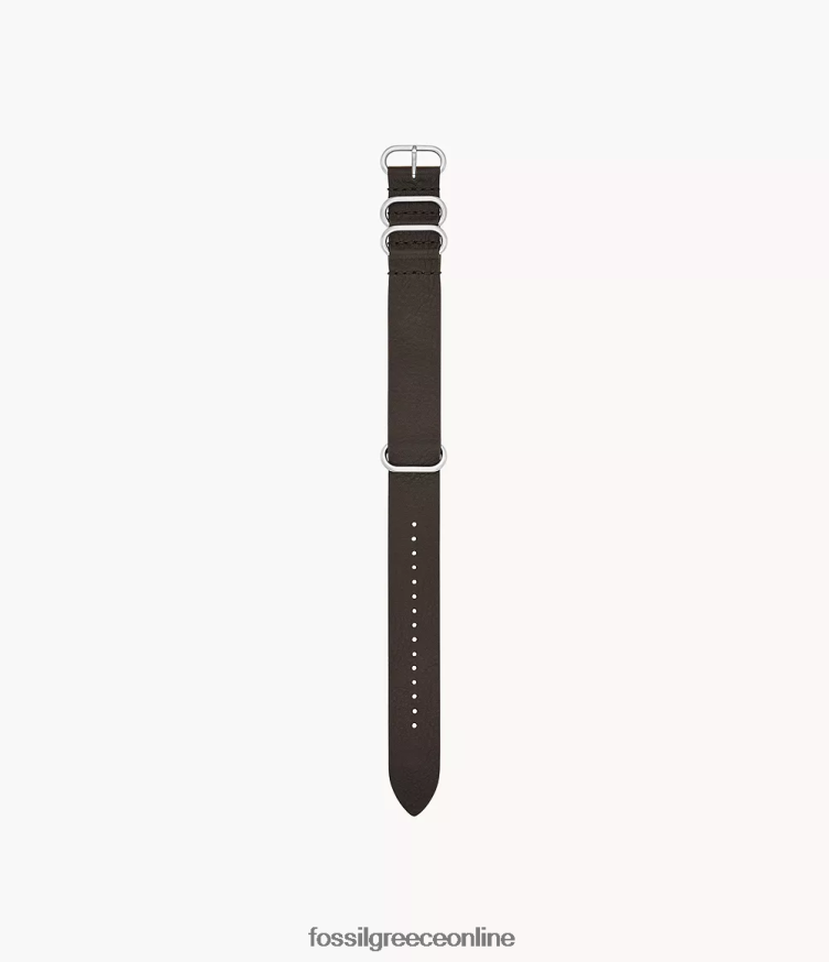Fossil άνδρες Δερμάτινο λουράκι 22mm litehide FVT06R1507 αξεσουάρ σκούρο καφέ