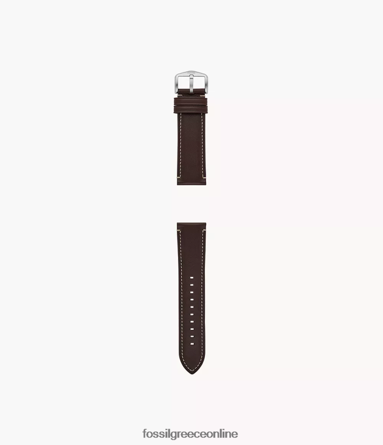 Fossil άνδρες Δερμάτινο λουράκι 24mm litehide FVT06R1489 αξεσουάρ σκούρο καφέ
