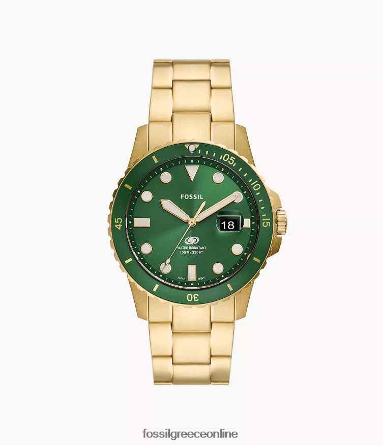 Fossil άνδρες ρολόι από ανοξείδωτο ατσάλι με τρία χέρια FVT06R1350 παρακολουθώ μπλε