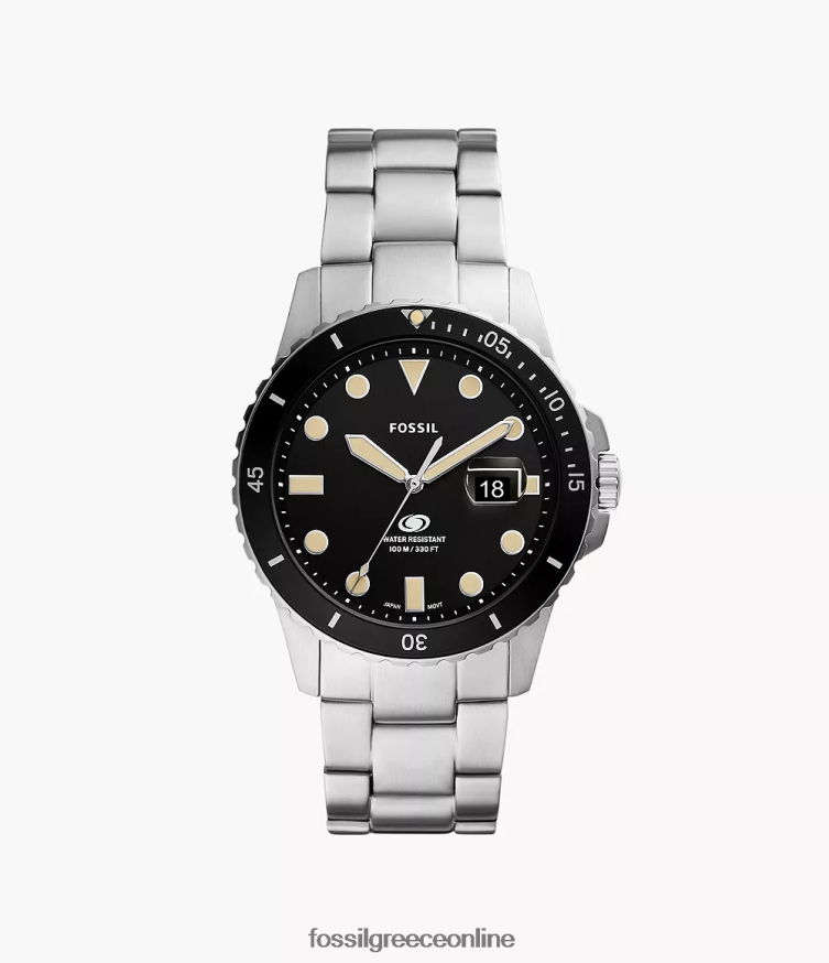 Fossil άνδρες ρολόι από ανοξείδωτο ατσάλι με τρία χέρια FVT06R1378 παρακολουθώ μπλε