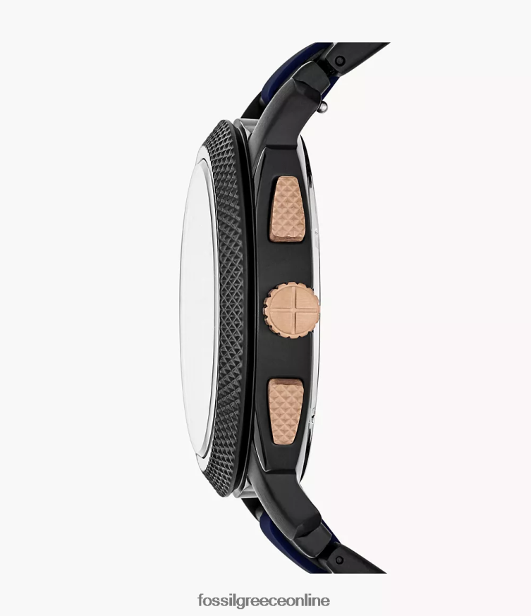 Fossil άνδρες ρολόι μηχανής από ανοξείδωτο χάλυβα FVT06R1526 παρακολουθώ διχρωμία