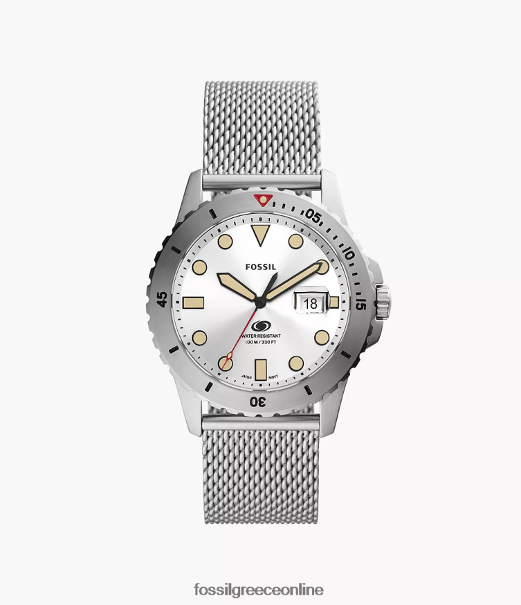 Fossil άνδρες ρολόι τριών χεριών από ανοξείδωτο ατσάλι FVT06R1599 παρακολουθώ μπλε