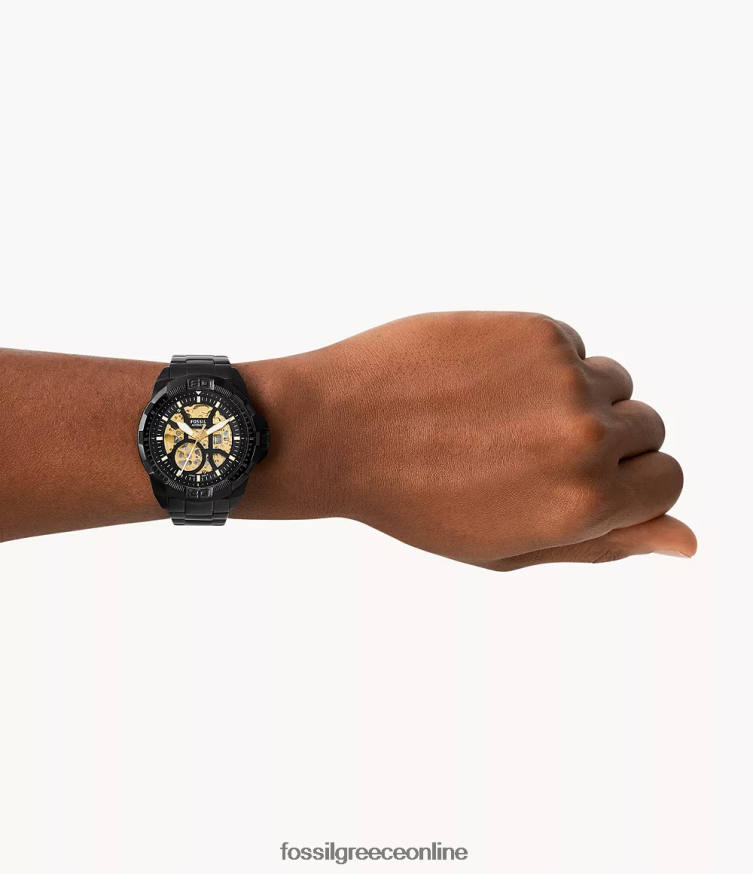 Fossil άνδρες Αυτόματο ρολόι από ανοξείδωτο ατσάλι bronson FVT06R1374 παρακολουθώ μαύρος
