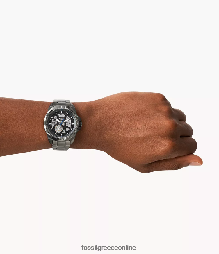 Fossil άνδρες Αυτόματο ρολόι από ανοξείδωτο ατσάλι bronson FVT06R1388 παρακολουθώ καπνός