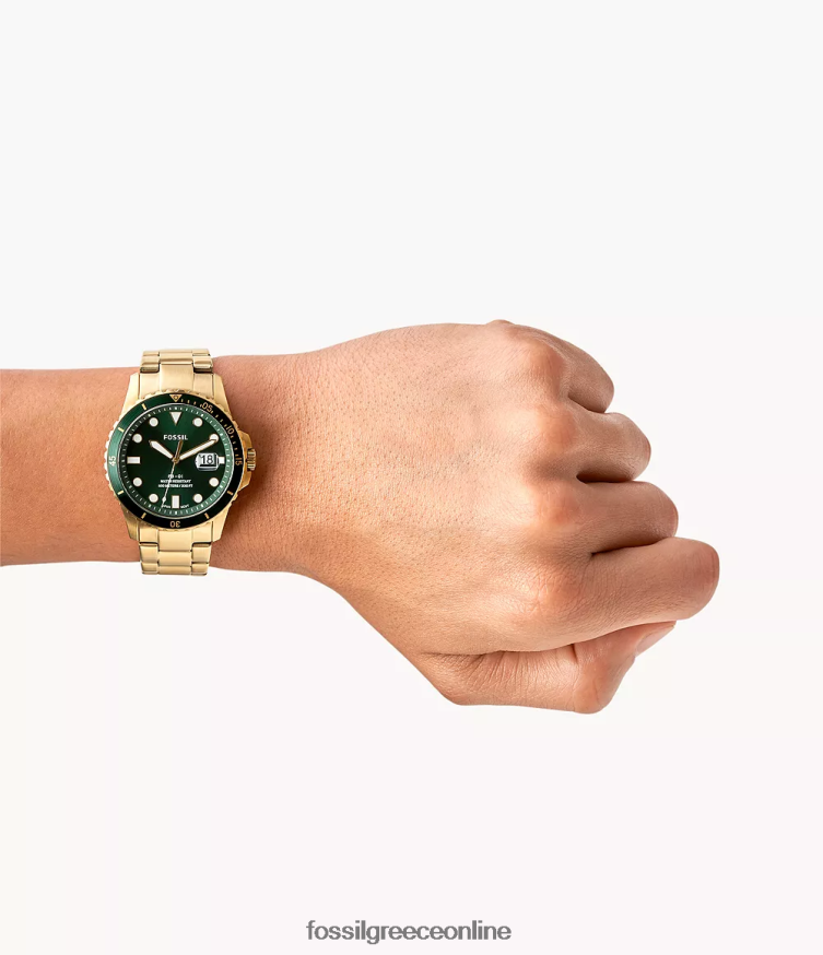 Fossil άνδρες fb-01 ρολόι από ανοξείδωτο ατσάλι με τρία χέρια FVT06R1345 παρακολουθώ χρυσός τόνος