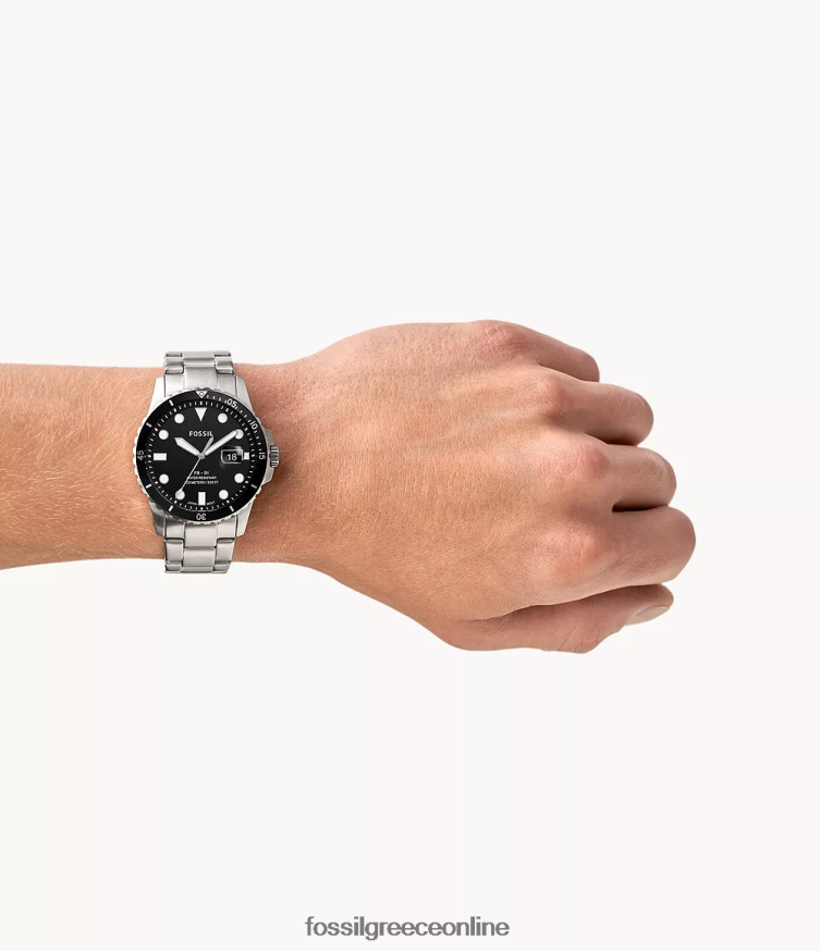 Fossil άνδρες fb-01 ρολόι από ανοξείδωτο ατσάλι με τρία χέρια FVT06R1352 παρακολουθώ ασημί-τόνος