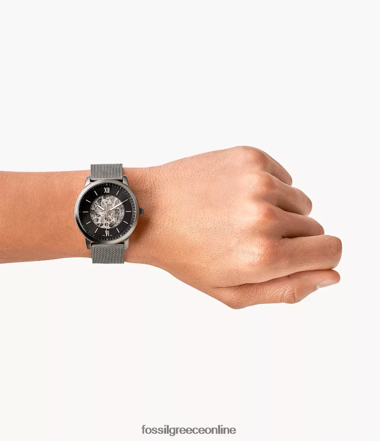 Fossil άνδρες neutra αυτόματο ρολόι από ανοξείδωτο ατσάλι FVT06R1358 παρακολουθώ καπνός