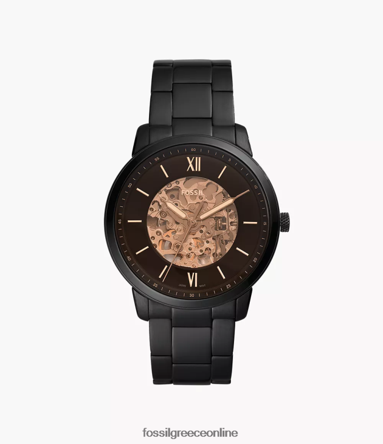 Fossil άνδρες neutra αυτόματο ρολόι από ανοξείδωτο ατσάλι FVT06R1381 παρακολουθώ μαύρος