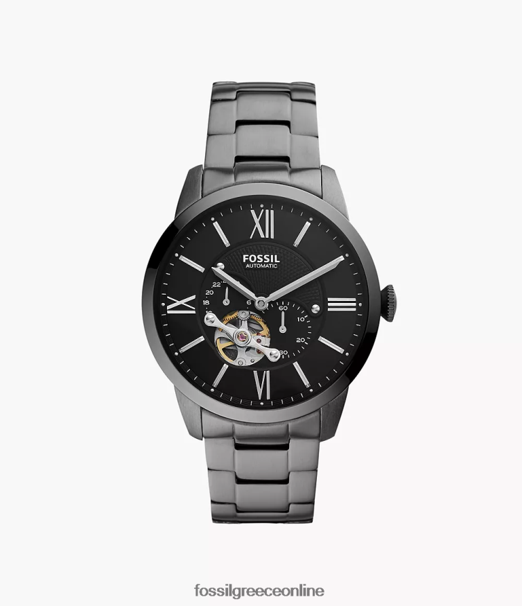 Fossil άνδρες townsman αυτόματο ρολόι από ανοξείδωτο ατσάλι FVT06R1360 παρακολουθώ καπνός