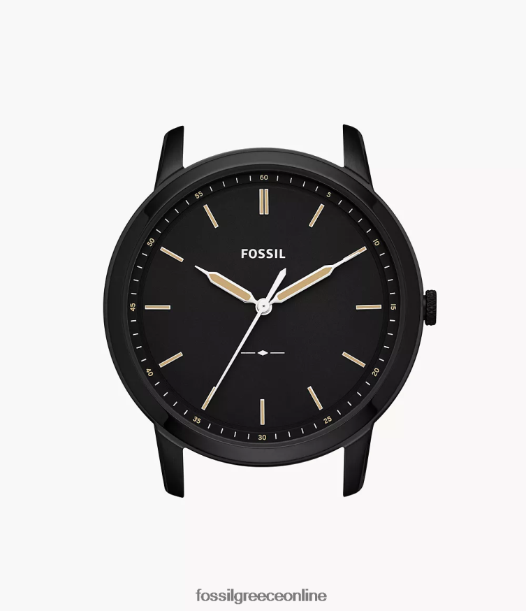 Fossil άνδρες η μινιμαλιστική λεπτή θήκη ρολογιού τριών χεριών FVT06R2046 αξεσουάρ μαύρος