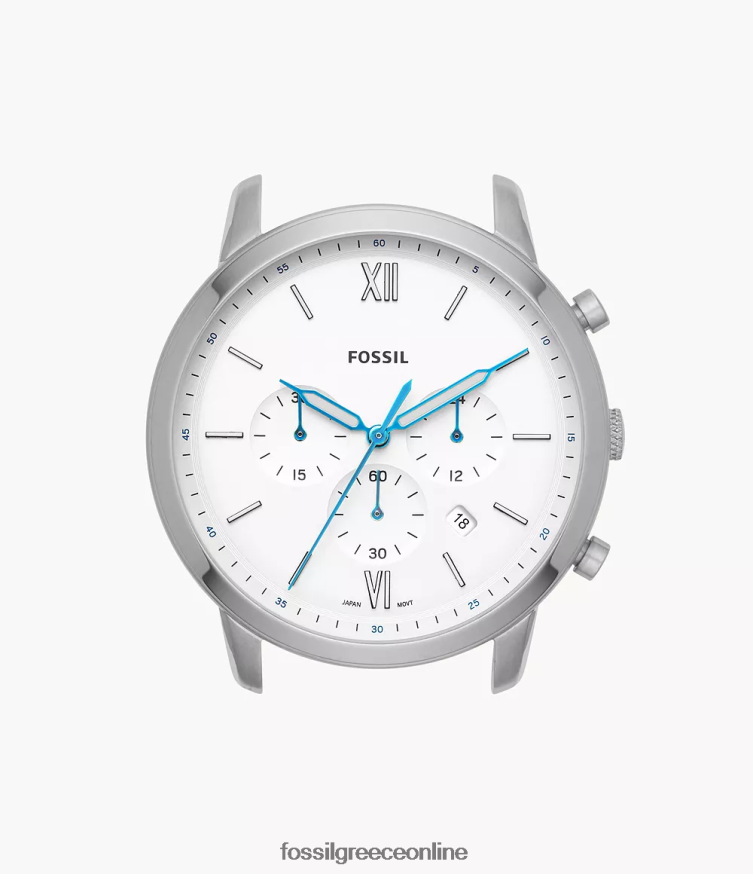 Fossil άνδρες Θήκη ρολογιού neutra χρονογράφος από ανοξείδωτο ατσάλι FVT06R2034 αξεσουάρ άσπρο