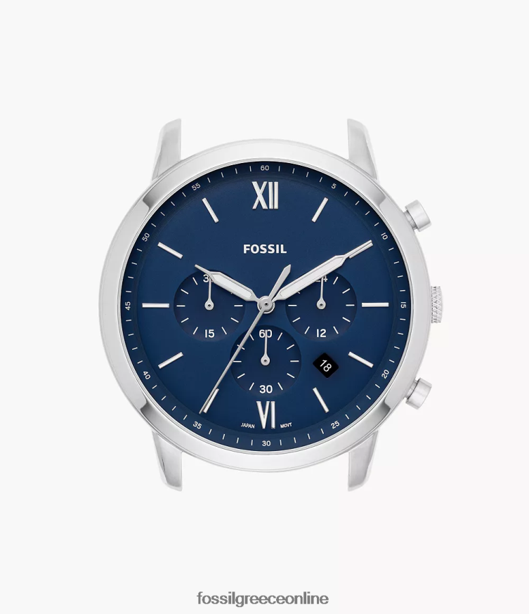 Fossil άνδρες Θήκη ρολογιού neutra χρονογράφος από ανοξείδωτο ατσάλι FVT06R2077 αξεσουάρ μπλε