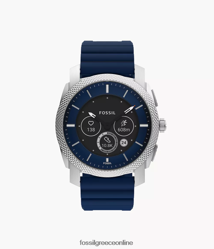 Fossil άνδρες υβριδικό smartwatch μηχανής γενιάς 6 σιλικόνης FVT06R1329 παρακολουθώ ΠΟΛΕΜΙΚΟ ΝΑΥΤΙΚΟ