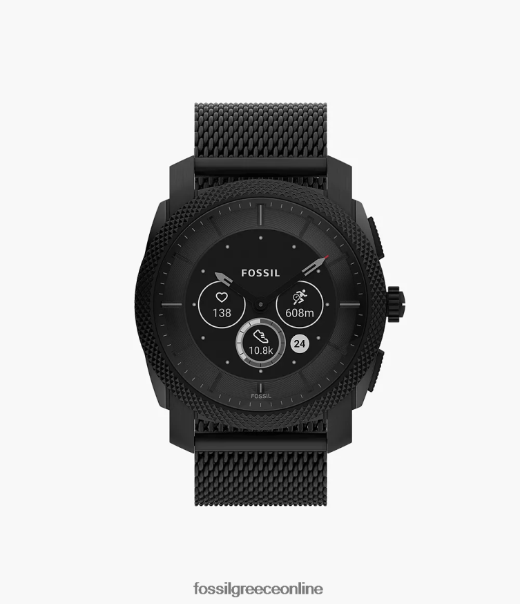 Fossil άνδρες υβριδικό smartwatch μηχανής γενιάς 6 από ανοξείδωτο χάλυβα FVT06R1330 παρακολουθώ μαύρος