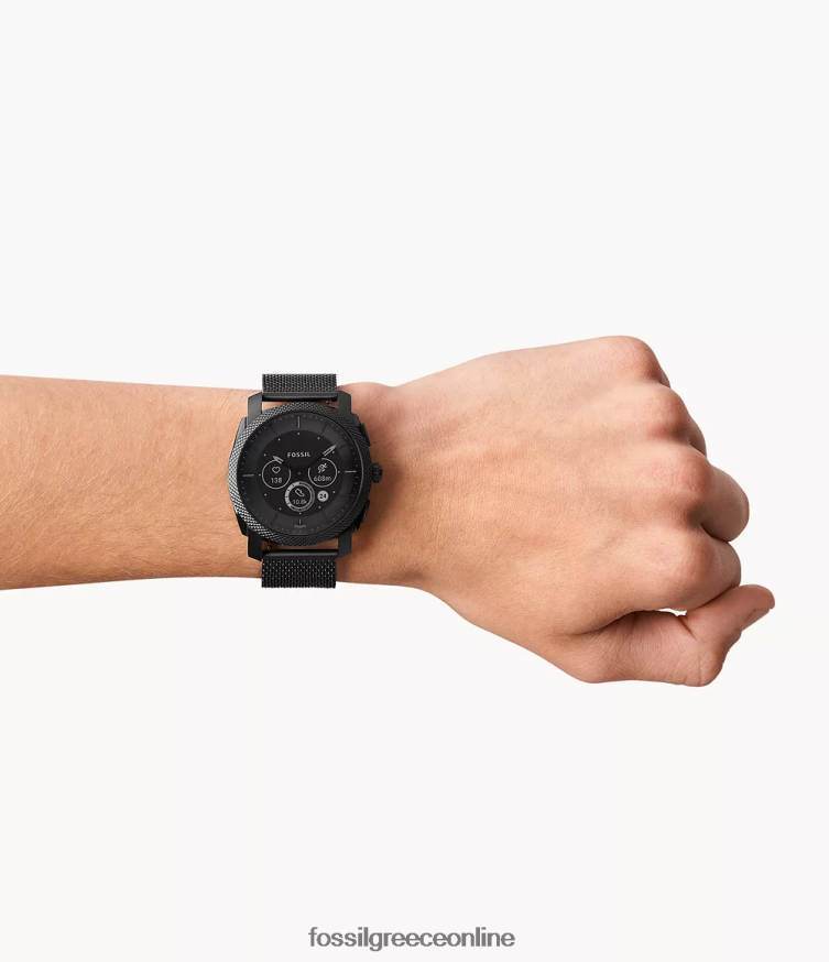 Fossil άνδρες υβριδικό smartwatch μηχανής γενιάς 6 από ανοξείδωτο χάλυβα FVT06R1330 παρακολουθώ μαύρος