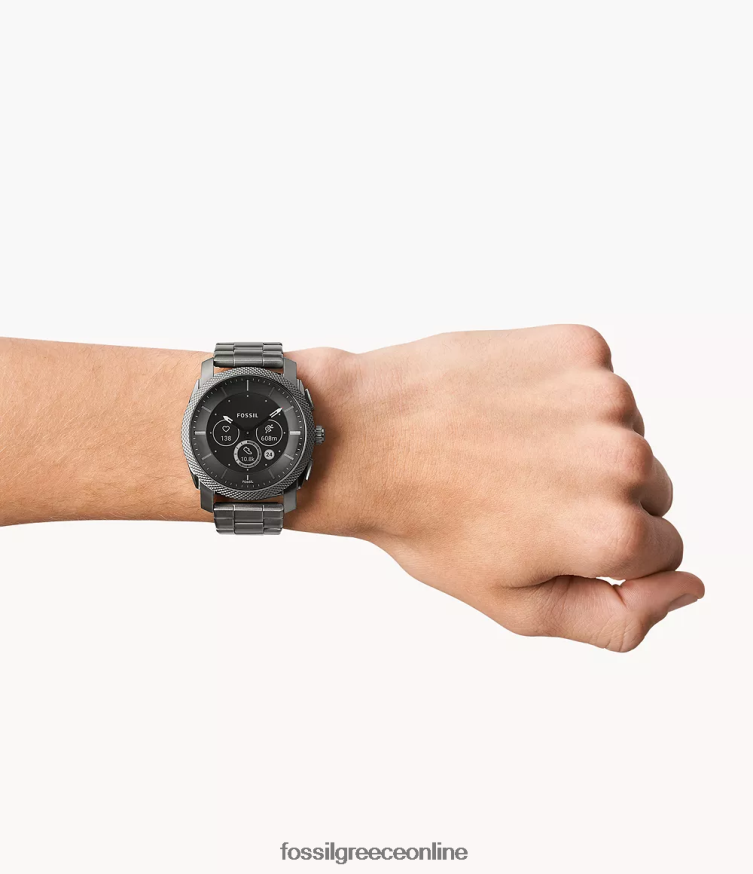 Fossil άνδρες υβριδικό smartwatch μηχανής γενιάς 6 από ανοξείδωτο χάλυβα FVT06R1331 παρακολουθώ καπνός