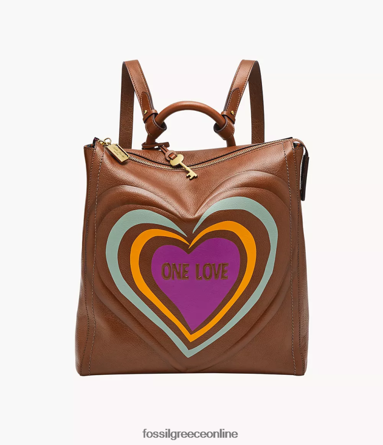 Cedella Marley x Fossil γυναίκες σακίδιο parker περιορισμένης έκδοσης FVT06R573 τσάντα καφέ