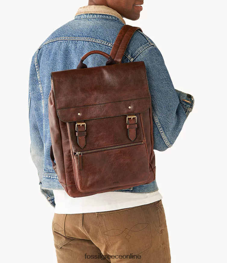 Fossil γυναίκες σακίδιο πλάτης μιλίων FVT06R1637 τσάντα σκούρο καφέ