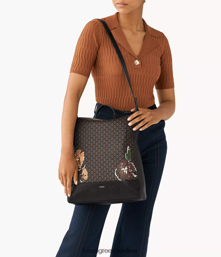 Fossil γυναίκες ελίνα κάμπριο σακίδιο FVT06R492 τσάντα μαύρος