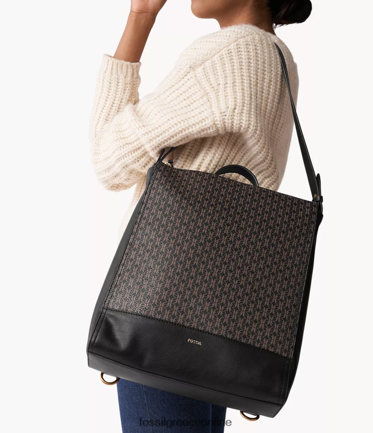 Fossil γυναίκες ελίνα κάμπριο σακίδιο FVT06R541 τσάντα μαύρος