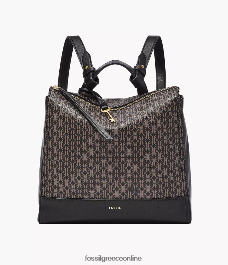 Fossil γυναίκες ελίνα κάμπριο μικρό σακίδιο πλάτης FVT06R689 τσάντα μαύρος