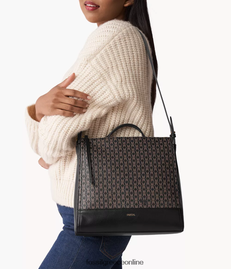Fossil γυναίκες ελίνα κάμπριο μικρό σακίδιο πλάτης FVT06R689 τσάντα μαύρος